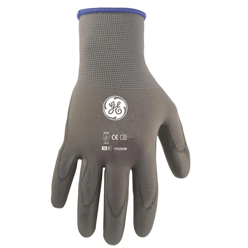 General Electric Unisex Dipped Gloves Gray M 1 pair