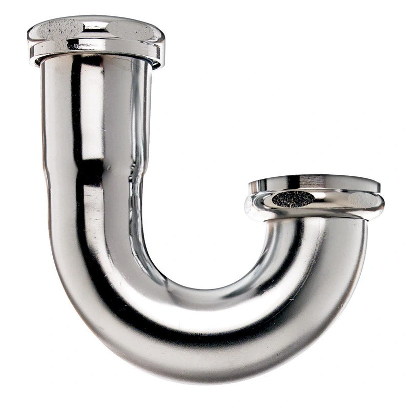 Keeney 1-1/2 in. D Chrome Plated Brass J Bend